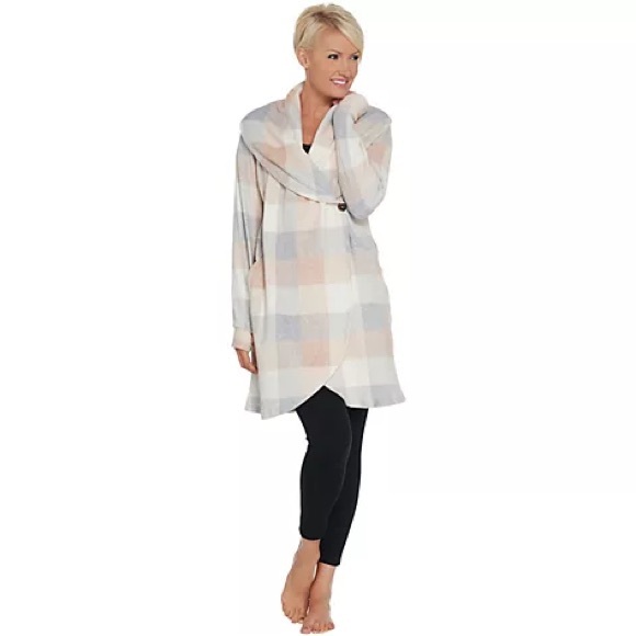 Cuddl Duds Sweaters - Cuddl Duds Fleecewear Stretch Shawl Collar Cardi Wrap, Woman’s 3x